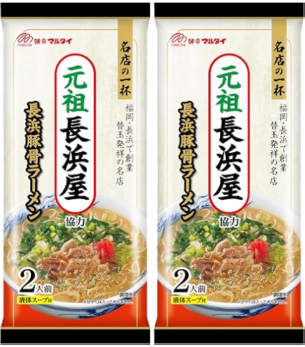 Amazon.co.jp: マルタイ 袋元祖長浜屋協力豚骨ラーメン5食 440g×6個